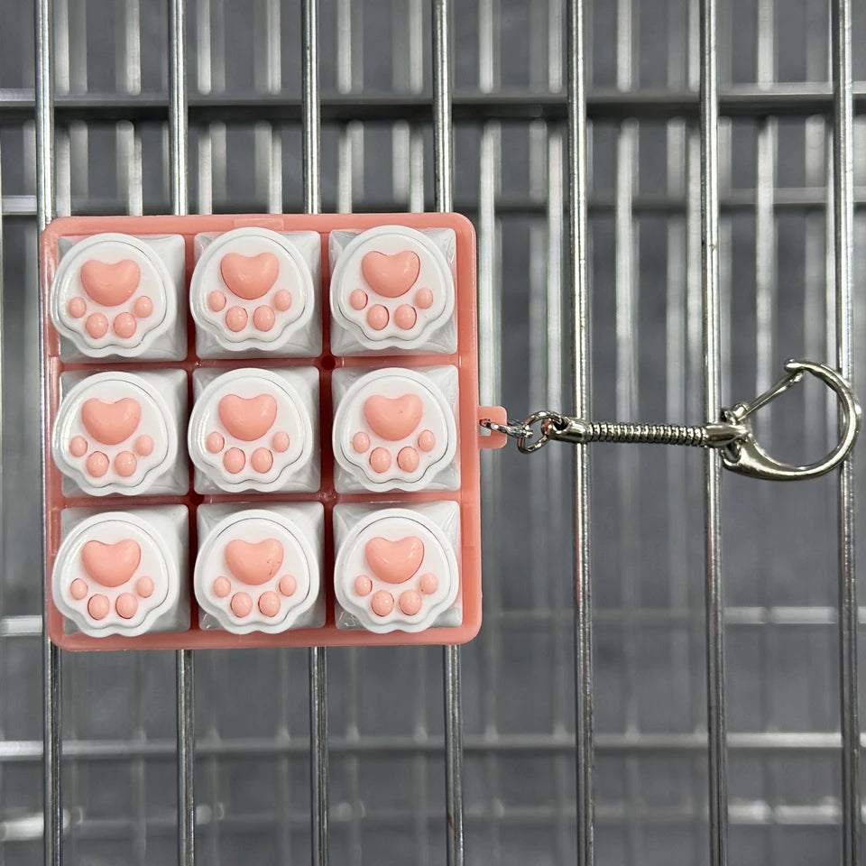 ZAKOL Keyboard Fidget Toys Crystal Keycap Keychain Stress Relief Fingertip Gadget Decompression Toys Clicker Fidget Toy