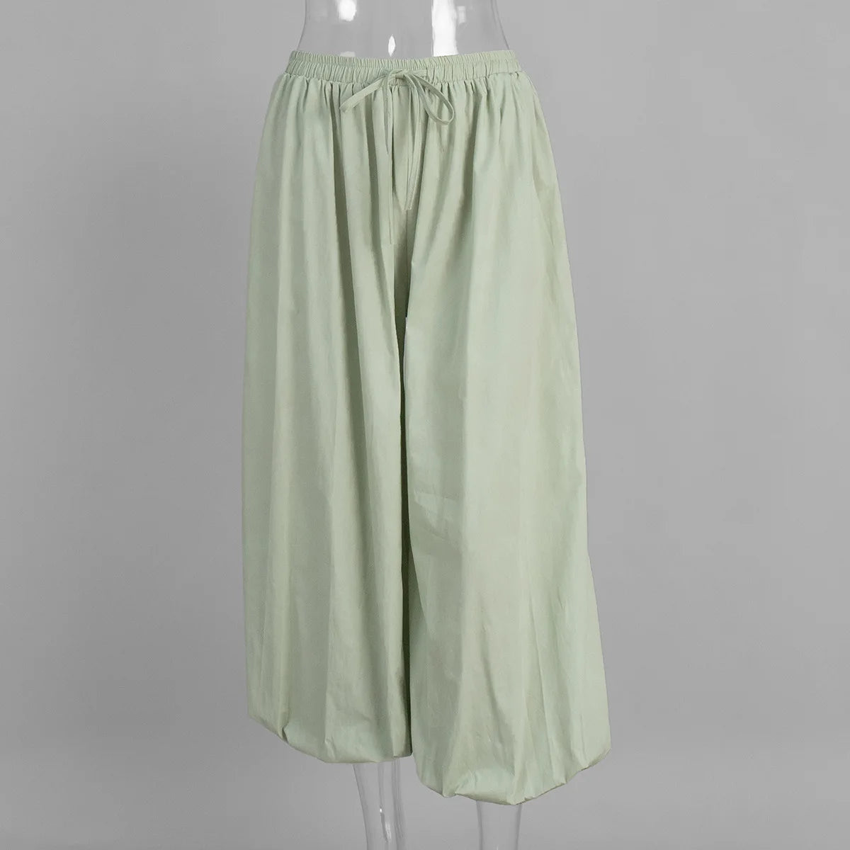 Y2k Fashion Pocket Bloomers Female Trousers Wide Leg Women Pants Pleated Loose High Waist Patchwork Bandage Streetwear