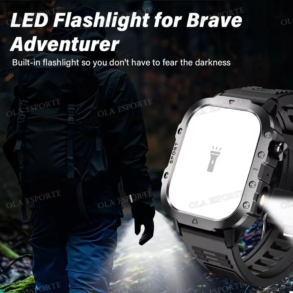 New LED Men's Smartwatch Bluetooth Talking Smartwatch Multi Sport Mode Health Monitor Outdoor Sport Smart Watch For Android