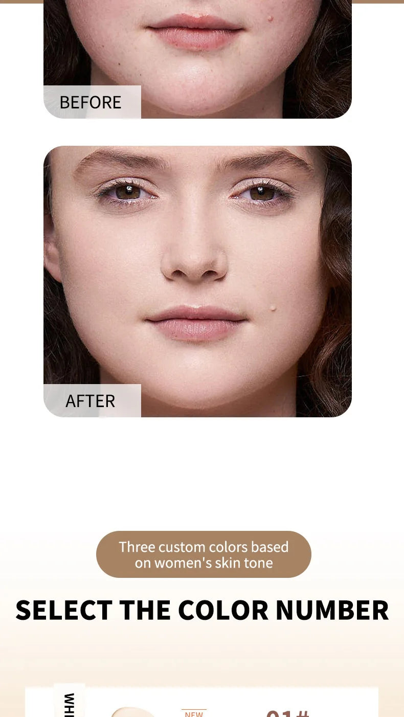 Color Changing Liquid Foundation Concealer Face Base Primer Cosmetics Long-Lasting,Moisturizing BB Cream Base Make-up for women