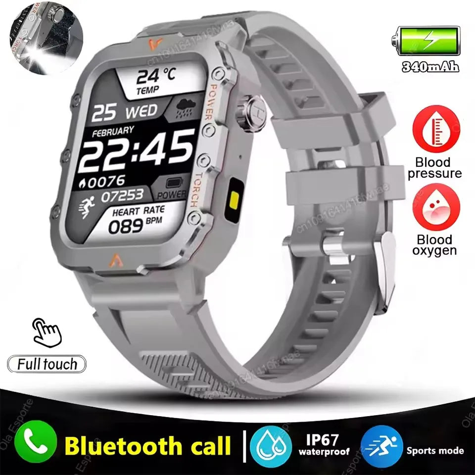 New LED Men's Smartwatch Bluetooth Talking Smartwatch Multi Sport Mode Health Monitor Outdoor Sport Smart Watch For Android