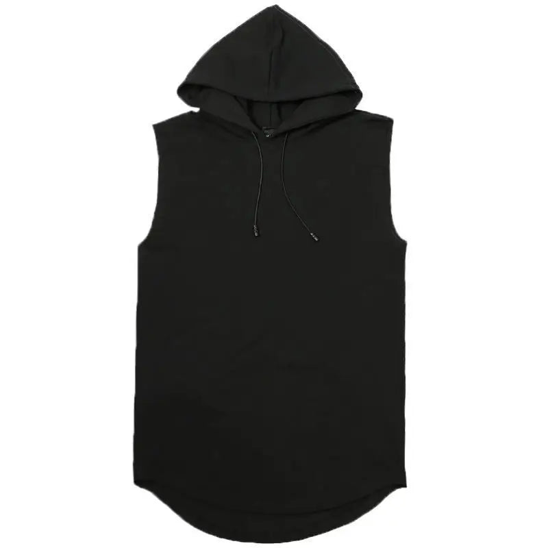 Solid Color  Brand New Men's Tank Tops Vest Sleeveless Tees For Male Hooded Man Vests Tops Hip Hop Men Tank Top T shirt