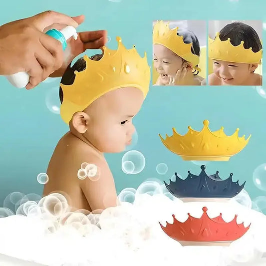 🛁 Adjustable Silicone Shampoo Cap – Baby & Kids Bath Visor with Ear Protection | قبعة شامبو سيليكون قابلة للتعديل – لحماية العينين والأذنين أثناء استحمام الأطفال
