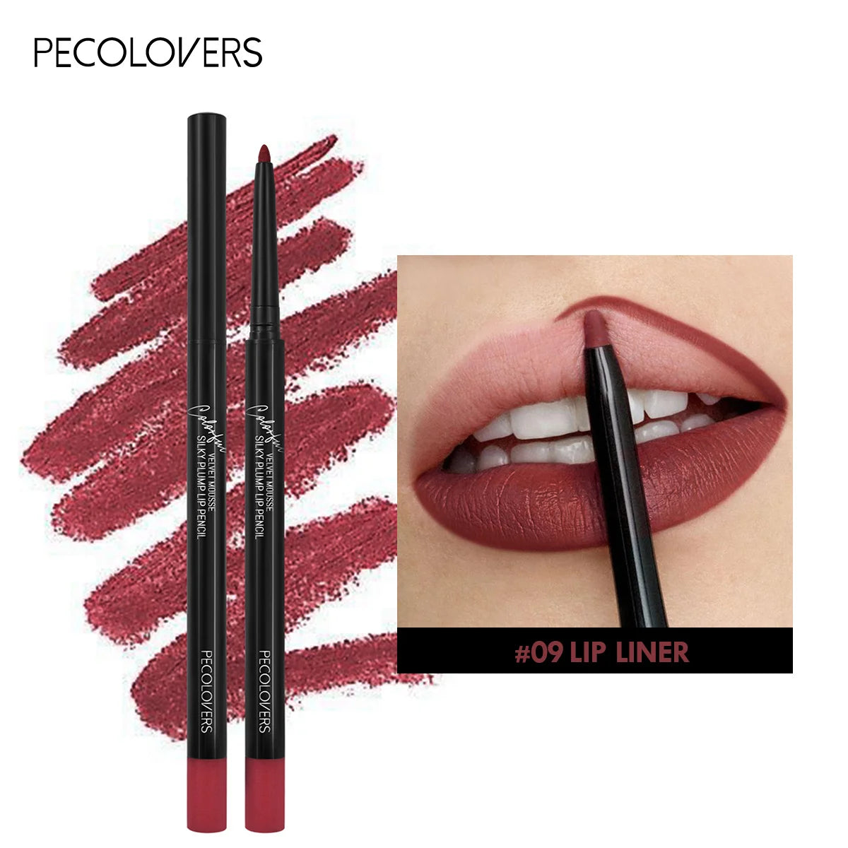 Waterproof Matte Lipliner Pencil – Long-Lasting 12-Color Lip Contour & Tint Stick | قلم تحديد شفاه مطفي مقاوم للماء – 12 لونًا لتحديد وتلوين الشفاه بثبات عالي