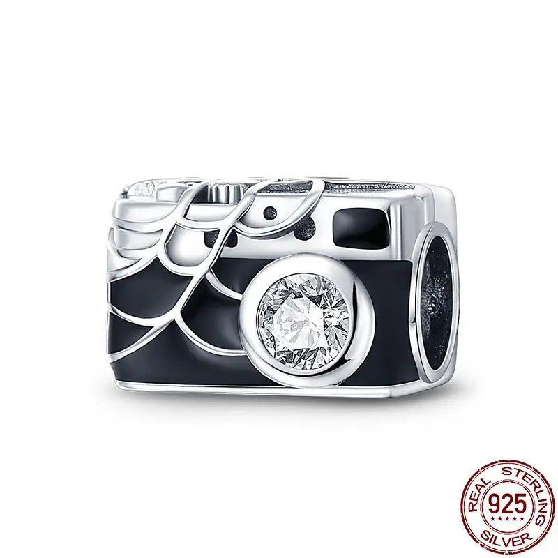 925 Sterling Silver Disney Bead Charm – Mickey, Minnie & Stitch DIY Bracelet Accessory | خرزة فضية أصلية 925 بتصميم ديزني – ميكي، ميني، وستيتش لسوار DIY نسائي أنيق