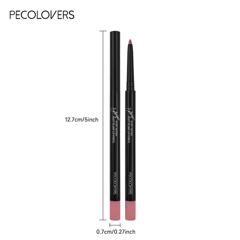 Waterproof Matte Lipliner Pencil – Long-Lasting 12-Color Lip Contour & Tint Stick | قلم تحديد شفاه مطفي مقاوم للماء – 12 لونًا لتحديد وتلوين الشفاه بثبات عالي