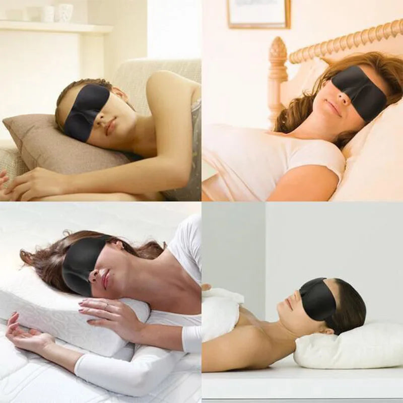 3D Contoured Sleep Eye Mask – Light-Blocking Molded Night Blindfold for Men & Women | قناع نوم مريح 3D بغطاء محدب – لحجب الضوء بالكامل للرجال والنساء
