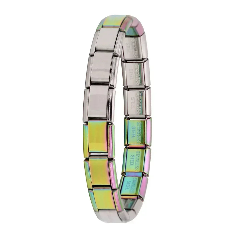 ✨ Hapiship Italian Elastic Charm Bracelet – 9mm Stainless Steel Fashion Bangle 🔷 سوار تشارم مرن إيطالي للنساء من هابي شيب – عرض 9 ملم ستانلس ستيل أنيق