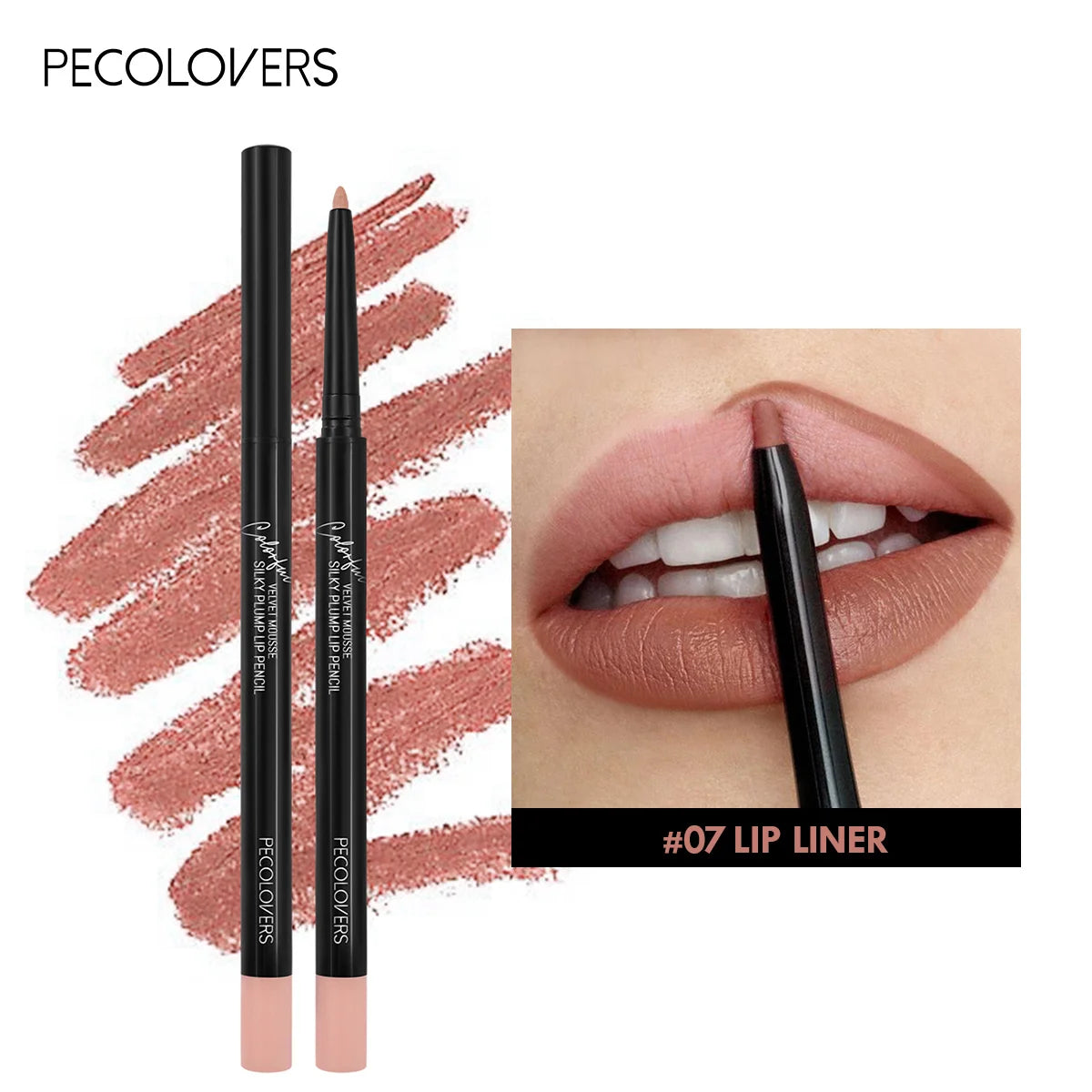 Waterproof Matte Lipliner Pencil – Long-Lasting 12-Color Lip Contour & Tint Stick | قلم تحديد شفاه مطفي مقاوم للماء – 12 لونًا لتحديد وتلوين الشفاه بثبات عالي