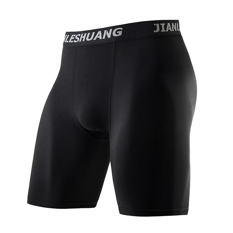 🏀 Men's Plus Size Long Sports Shorts – Elastic Waist Gym/Fitness Underwear (1/5 Pcs) | شورت رياضي رجالي طويل بمقاسات كبيرة – خصر مطاطي – جيم وكرة قدم (قطعة/5 قطع)