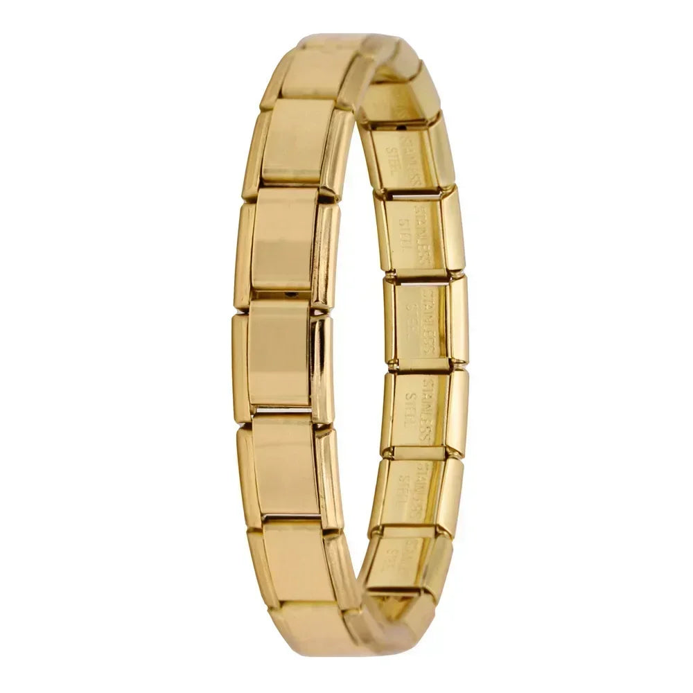 ✨ Hapiship Italian Elastic Charm Bracelet – 9mm Stainless Steel Fashion Bangle 🔷 سوار تشارم مرن إيطالي للنساء من هابي شيب – عرض 9 ملم ستانلس ستيل أنيق