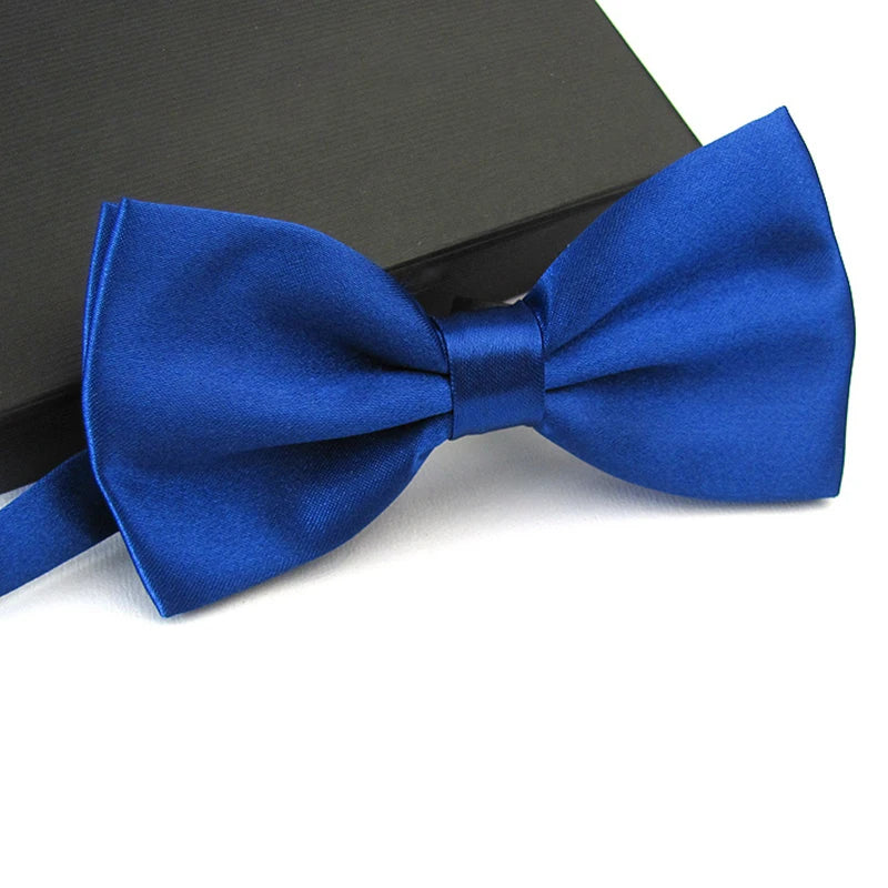 Men’s Classic Satin Bowtie – Adjustable Clip-On Plaid Bow Tie for Weddings & Formal Events | بابيون رجالي كلاسيكي ساتان – قابل للتعديل بتصميم مربعات أنيق للمناسبات الرسمية والحفلات