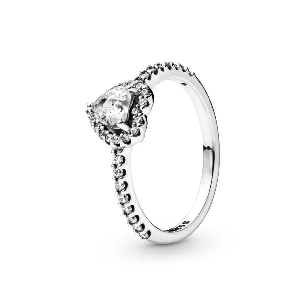 ✨ Red & Pink Heart Zircon Ring – Fashion Wedding Jewelry Gift 🔷 خاتم أنيق مرصع بحجر زركون قلب باللونين الأحمر والوردي – هدية راقية للزفاف والموضة
