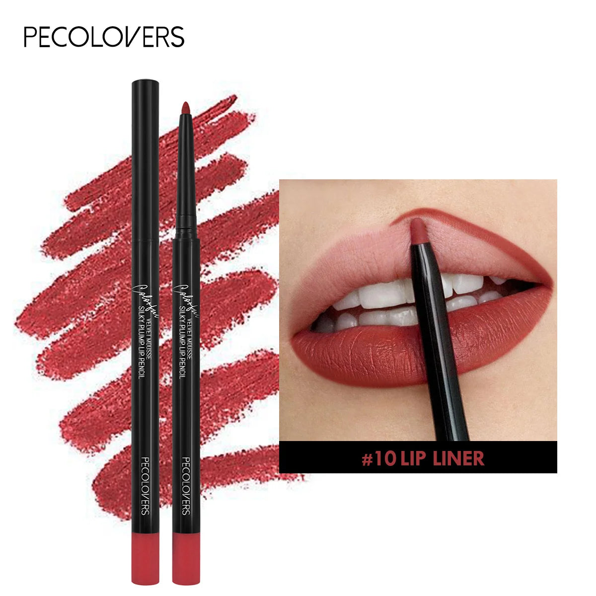 Waterproof Matte Lipliner Pencil – Long-Lasting 12-Color Lip Contour & Tint Stick | قلم تحديد شفاه مطفي مقاوم للماء – 12 لونًا لتحديد وتلوين الشفاه بثبات عالي