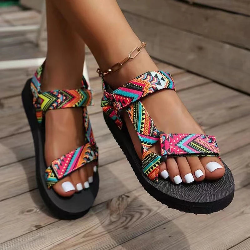 👡 Summer Hemp Rope Flat Sandals for Women – Boho Casual Beach Slip-ons | صندل نسائي صيفي بحبال القنب – تصميم مسطح مريح وكاجوال للشاطئ
