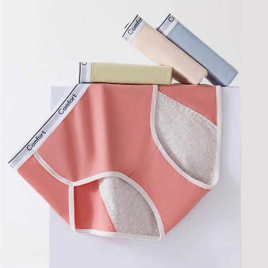✨ Women's Leak-Proof Menstrual Panties – High Waist Cotton Underwear 🔷 سروال داخلي نسائي مقاوم للتسرب للدورة الشهرية – خصر عالي من القطن المريح