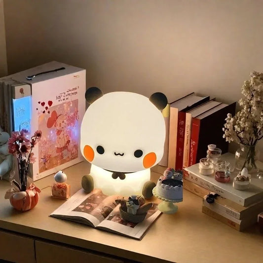 💡 Panda Pat LED Night Light 🐾 – Bubu & Dudu Cute Cartoon Lamp for Kids | مصباح باندا بلمسة يد LED – بوبو و دبدو كرتوني لطيف للأطفال