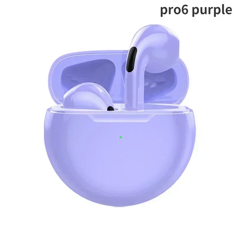 🎧 New Air Pro 6 TWS Wireless Earbuds 🔊 – Bluetooth Headphones with Mic for iPhone & Android | سماعات Air Pro 6 اللاسلكية – بتقنية TWS وبلوتوث مع مايك للجوالات
