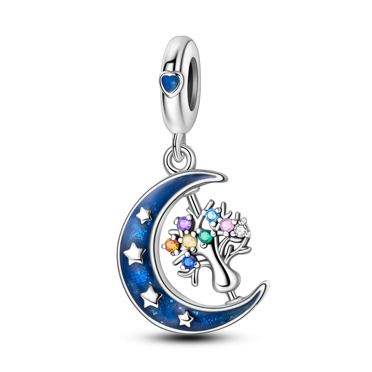 ✨ 925 Sterling Silver Mom & Daughter Heart Charm – Fits Pandora Bracelets 🔷 تعليقة قلب للأم والابنة من الفضة الإسترلينية 925 – مناسبة لأساور باندورا