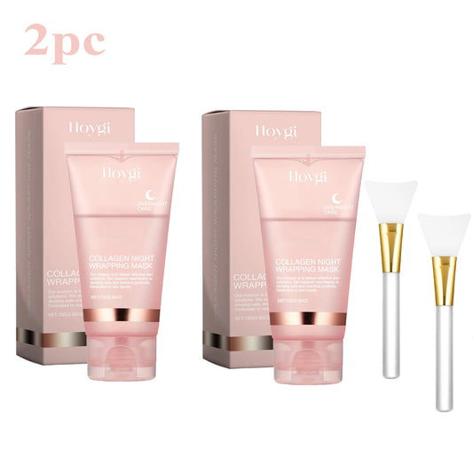 Korean Collagen Overnight Peel-Off Facial Mask – Deep Hydration Night Care Set | قناع ليلي كوري بالكولاجين – ماسك تقشير وتغليف للبشرة يرطّب بعمق أثناء النوم