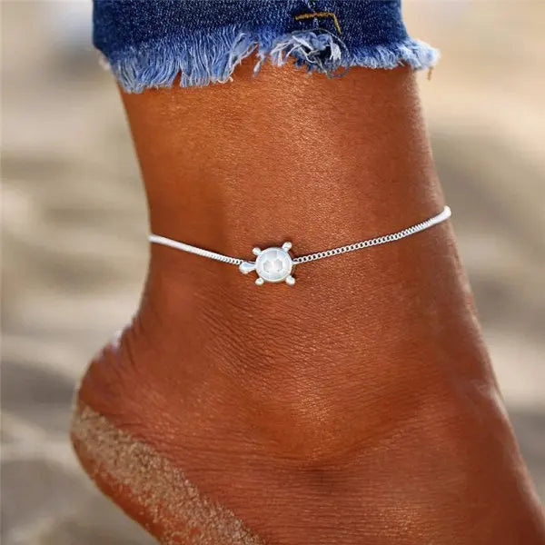✨ Bohemian Turkish Eye Charm Anklet – Colorful Butterfly, Flower & Shell Jewelry 🔷 خلخال بوهيمي مزين بعيون تركية وأشكال فراشة وزهرة وصدف – إكسسوار صيفي للنساء