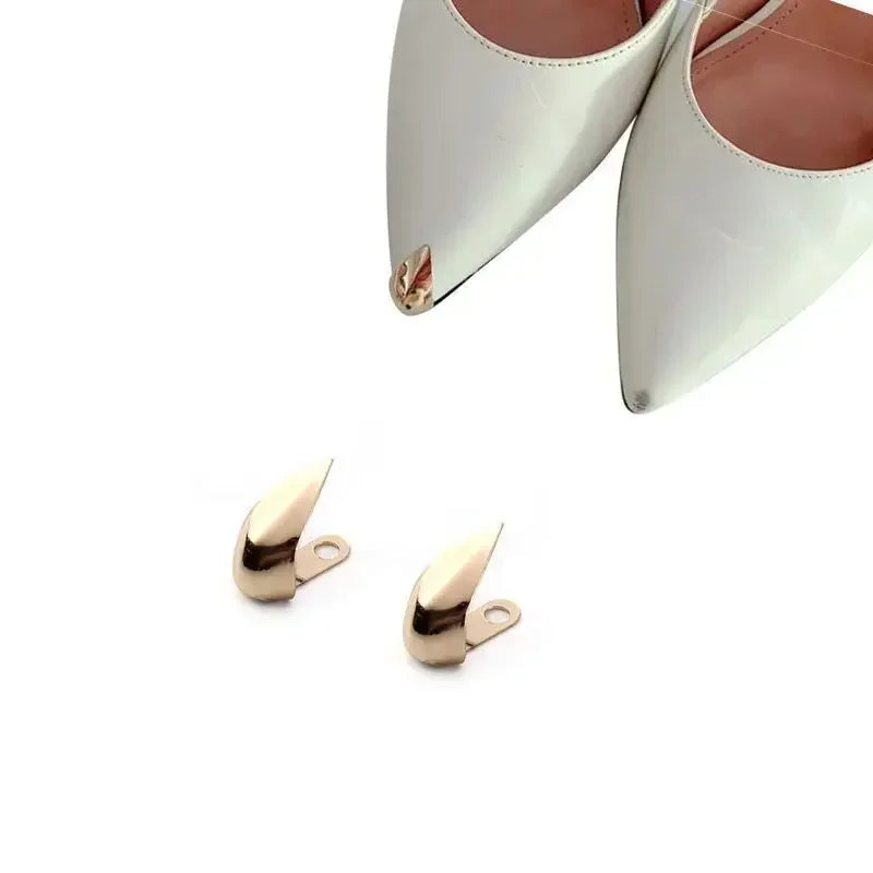 Women’s High Heel & Flat Shoe Metal Toe Cap – Leather Tip Protector Accessory Against Kicks & Wear | غطاء معدني لحماية مقدمة الحذاء النسائي – واقٍ للجلد ضد الخدوش والاحتكاك للكعب العالي والأحذية المسطحة