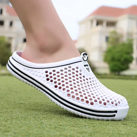 YRZL Men’s Lightweight Summer Clogs – EVA Breathable Slip-On Sandals for Beach, Garden & Home | صنادل صيفية رجالية خفيفة من YRZL – مخرمة وخفيفة للبحر والحديقة والمنزل