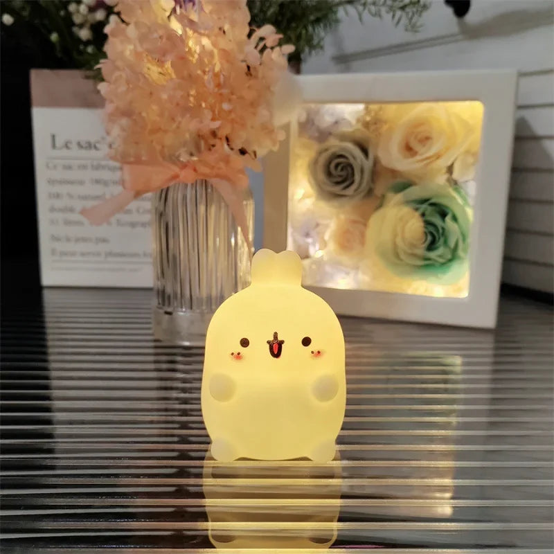 Rabbit LED Night Light – Wireless Bedside Atmosphere Lamp for Bedroom & Floor Decor | مصباح أرنب ليلي LED بدون توصيل – ديكور أنيق ومضيء لطاولة السرير وغرف النوم