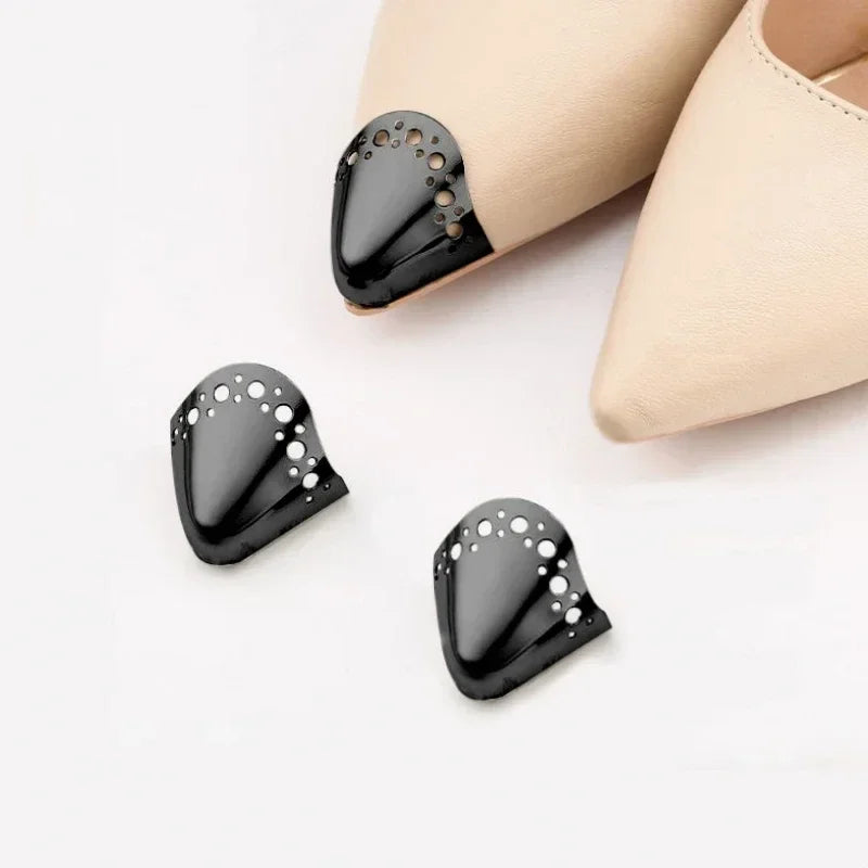 Women’s High Heel & Flat Shoe Metal Toe Cap – Leather Tip Protector Accessory Against Kicks & Wear | غطاء معدني لحماية مقدمة الحذاء النسائي – واقٍ للجلد ضد الخدوش والاحتكاك للكعب العالي والأحذية المسطحة