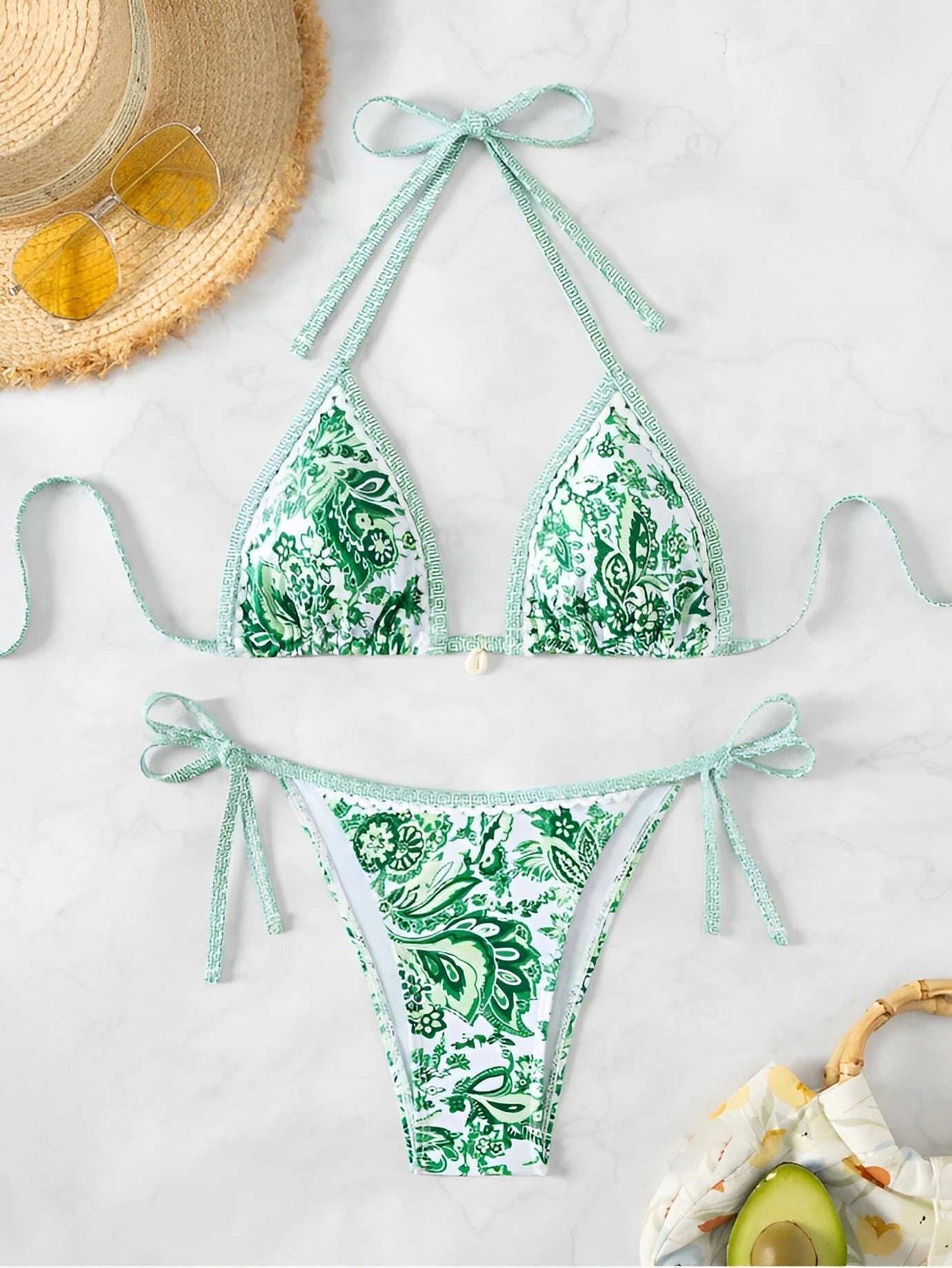👙 2025 Classic Halter String Bikini Set – Minimalist Summer Swimwear | بكيني مثلث كلاسيكي نسائي 2025 – حمالات رفيعة وتصميم بسيط لصيف جذّاب