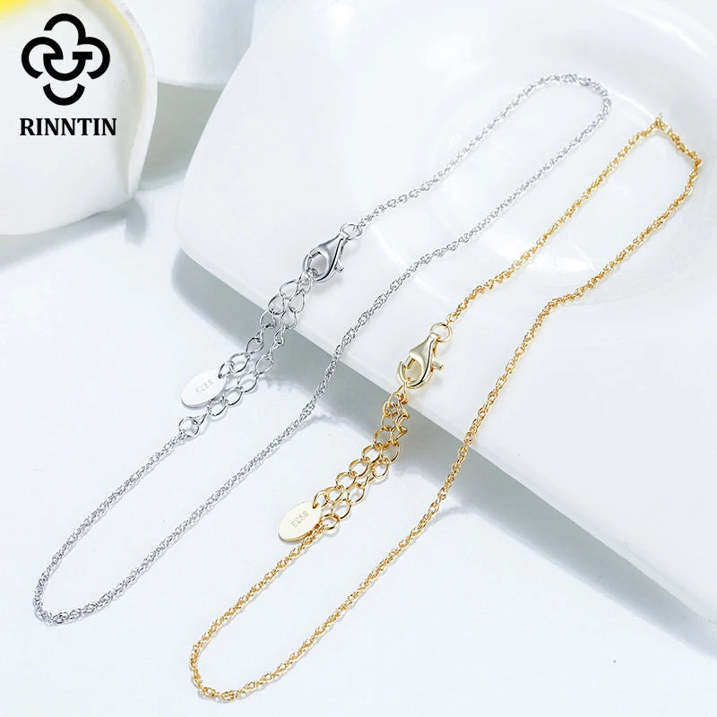 Rinntin S925 Sterling Silver Ankle Chain – Elegant Summer Foot Bracelet for Women & Girls | خلخال نسائي أنيق من الفضة الأصلية S925 من Rinntin – إكسسوار قدم عصري لصيف البحر والمناسبات