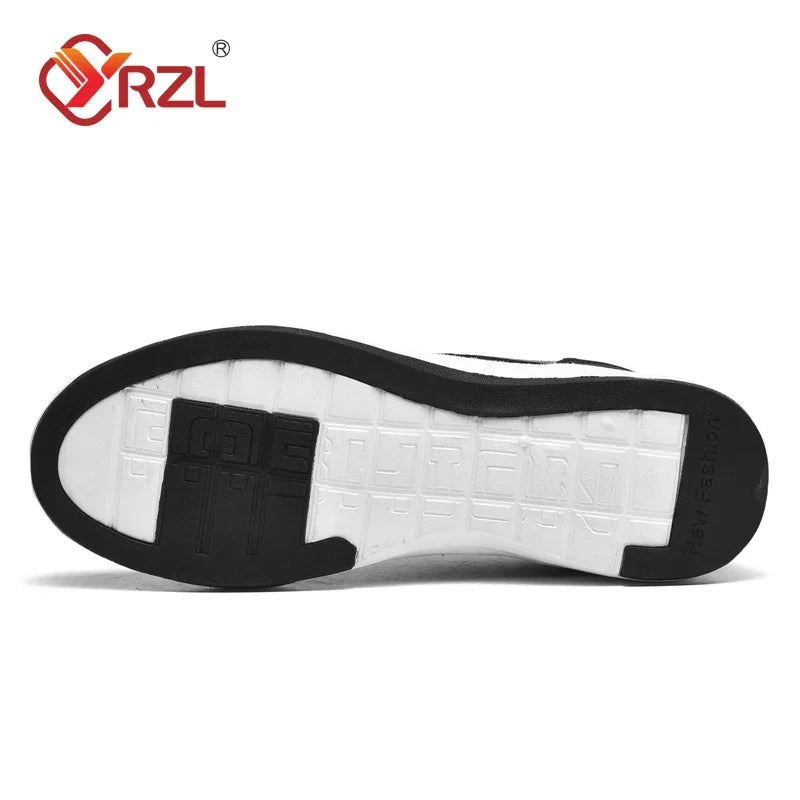 👟 YRZL Men’s Waterproof Leather Walking Sneakers – Non-Slip Casual Sports Shoes | حذاء رجالي رياضي مقاوم للماء – جلد أنيق ومريح – مانع للانزلاق