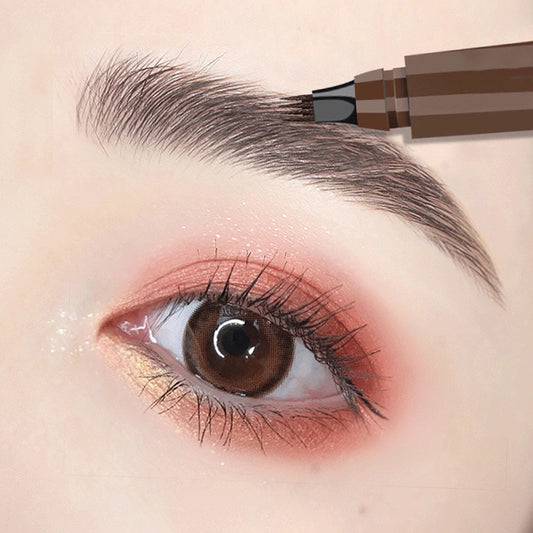 4-Pronged Waterproof Eyebrow Pencil – Long-Lasting, Smudge-Proof, Natural Brow Definition | قلم حواجب بأربعة رؤوس – ضد الماء والتلطخ، يدوم طويلًا لتحديد طبيعي للحواجب