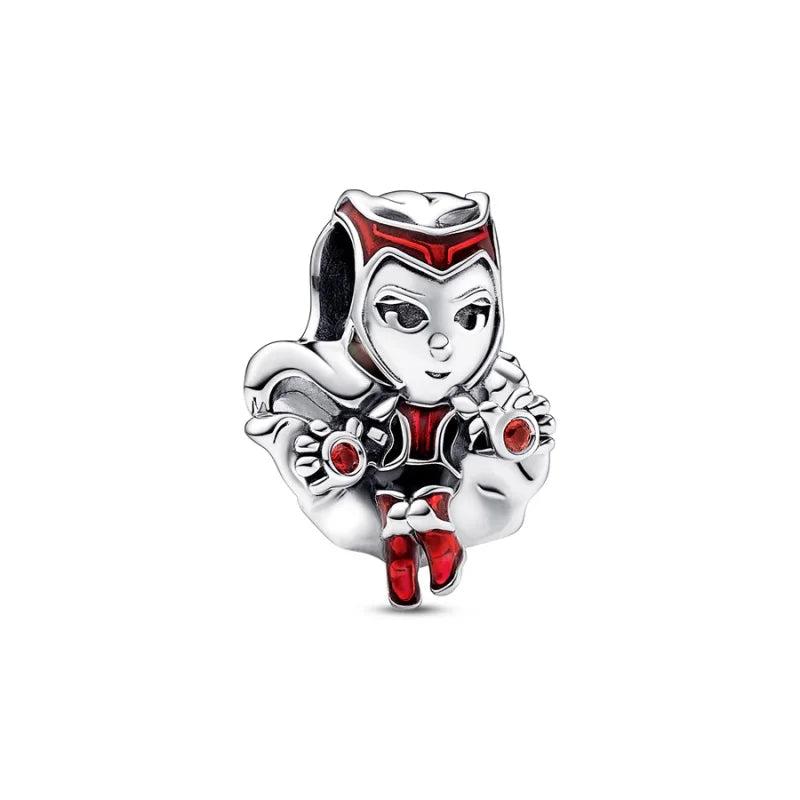 925 Sterling Silver Disney Bead Charm – Mickey, Minnie & Stitch DIY Bracelet Accessory | خرزة فضية أصلية 925 بتصميم ديزني – ميكي، ميني، وستيتش لسوار DIY نسائي أنيق