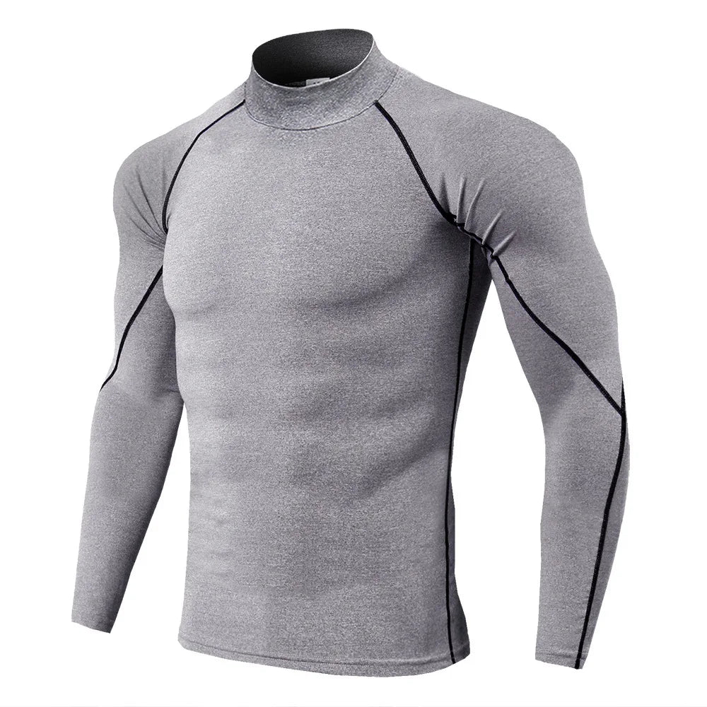 💪 Men’s Long Sleeve Compression Gym Shirt – Quick Dry Fitness Top | تيشيرت رياضي رجالي كم طويل – ضغط للجسم وخامة سريعة الجفاف للتمارين