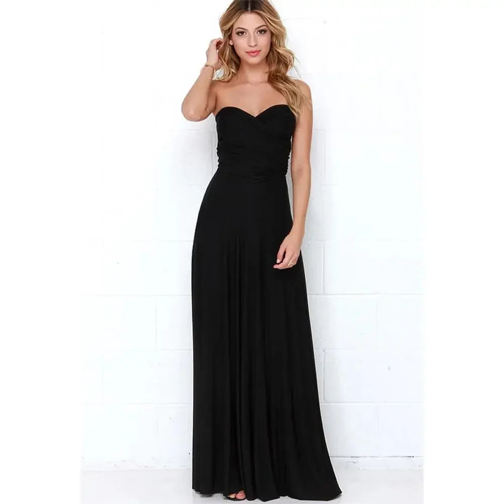 💃 Convertible Infinity Maxi Dress for Women 🔥 – Multiway Wrap Boho Bandage Gown for Parties & Bridesmaids | فستان نسائي طويل قابل للتعديل – فستان لفّ أنيق بإطلالات متعددة للمناسبات وحفلات الزفاف