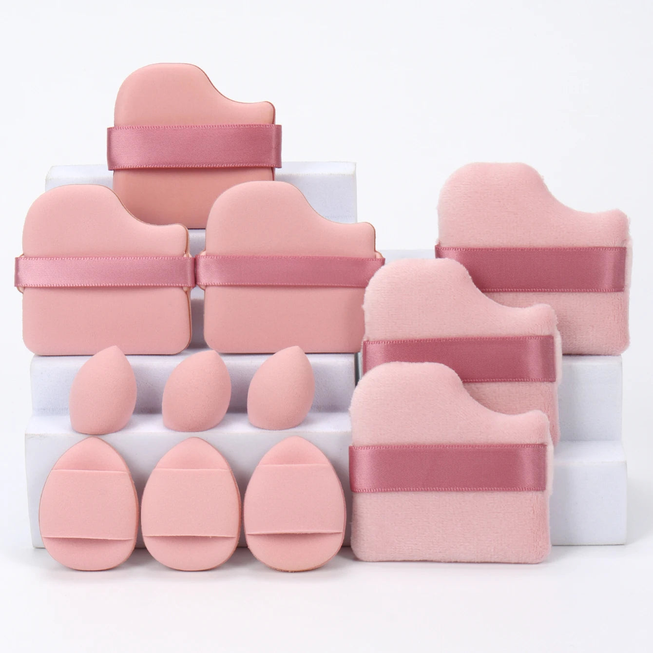 مجموعة إسفنج مكياج شاملة 12 قطعة لجميع الاستخدامات | 12-Piece All-Purpose Makeup Sponge Set