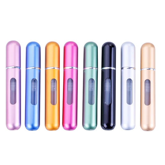 5ml Refillable Travel Perfume Bottle – Bottom Refill Spray Container with Press Head for Cosmetics & Liquids | عبوة عطر قابلة لإعادة التعبئة 5 مل – تعبئة من الأسفل مع بخاخ محمول مثالي للسفر والتجميل