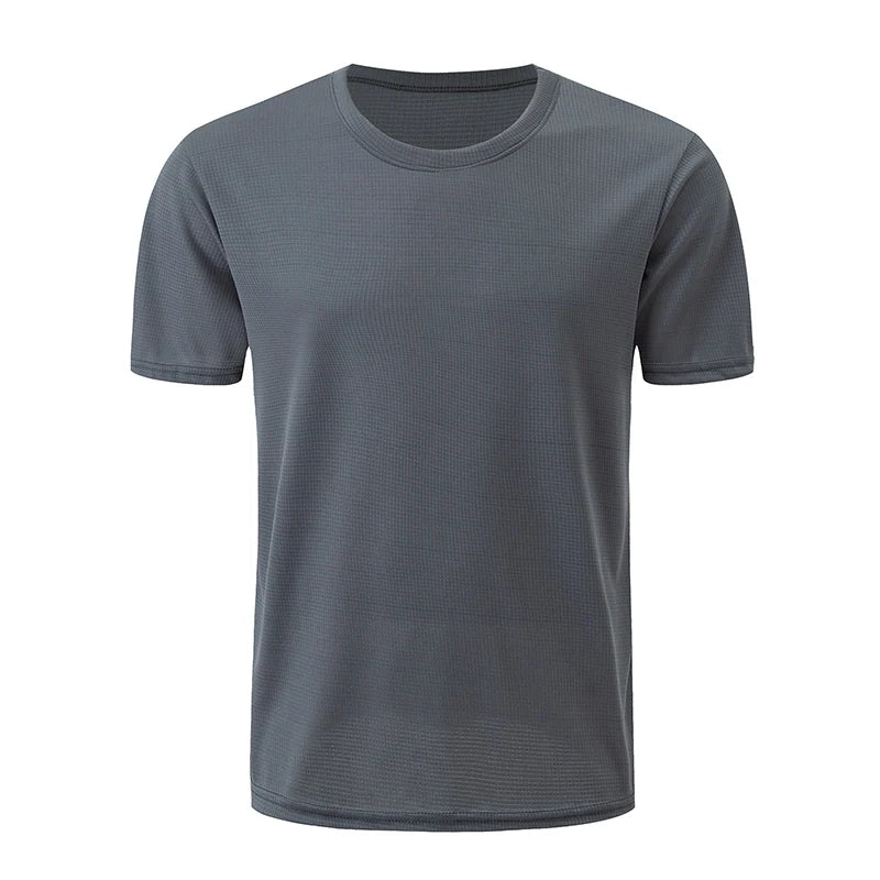 👕 Men's Solid Waffle Short Sleeve Sports Shirt – 1/5-Pack Lightweight Training Tee | تيشيرت رياضي رجالي بكم قصير – خامة وافل مريحة – قطعة أو باقة 5 قطع