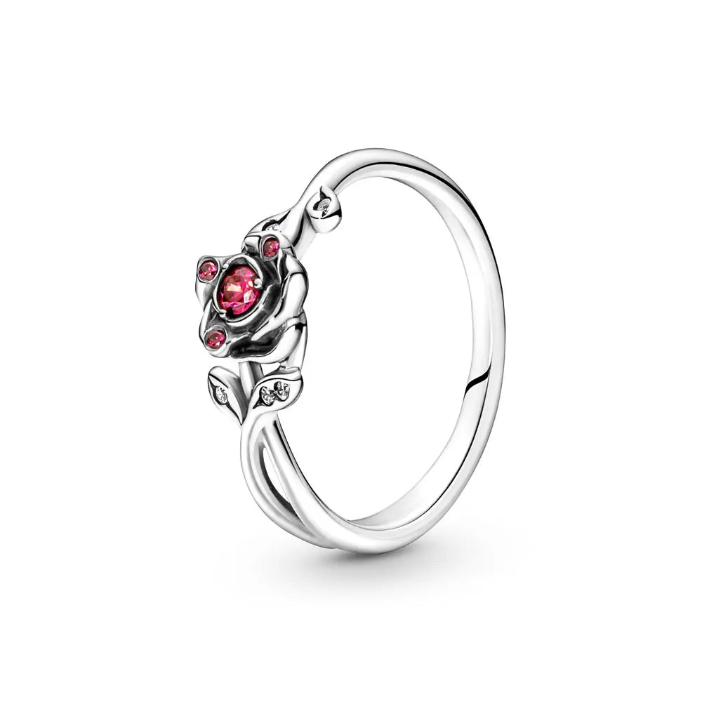 ✨ Red & Pink Heart Zircon Ring – Fashion Wedding Jewelry Gift 🔷 خاتم أنيق مرصع بحجر زركون قلب باللونين الأحمر والوردي – هدية راقية للزفاف والموضة