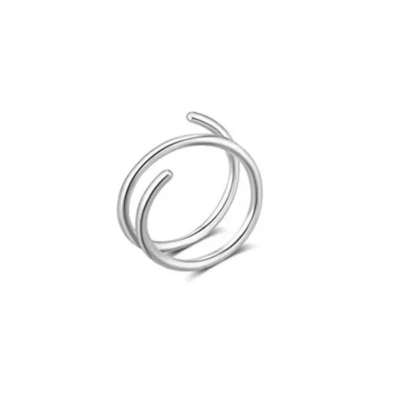 1pc Double Layers Stainless Steel Nose Ring Studs for Women, 20G Hoops Twist Cartilage Tragus Septum Piercings Body Jewelry