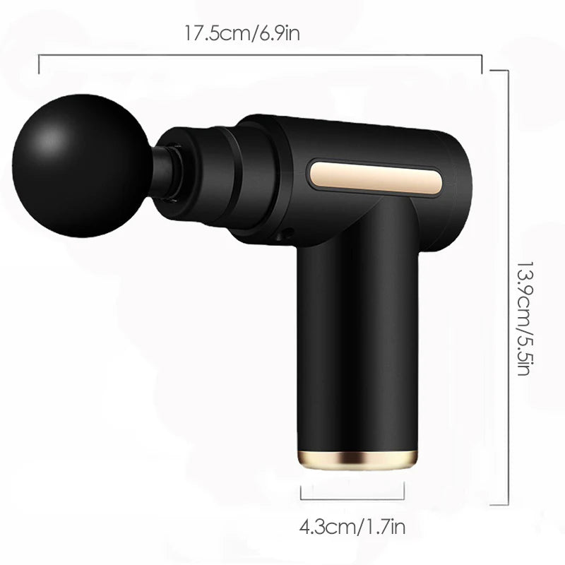 Mini Portable Muscle Massage Gun – Deep Tissue Handheld Percussion Massager for Back, Neck, and Legs | مسدس تدليك عضلات محمول ميني – للتدليك العميق لليد والظهر والرقبة والساقين