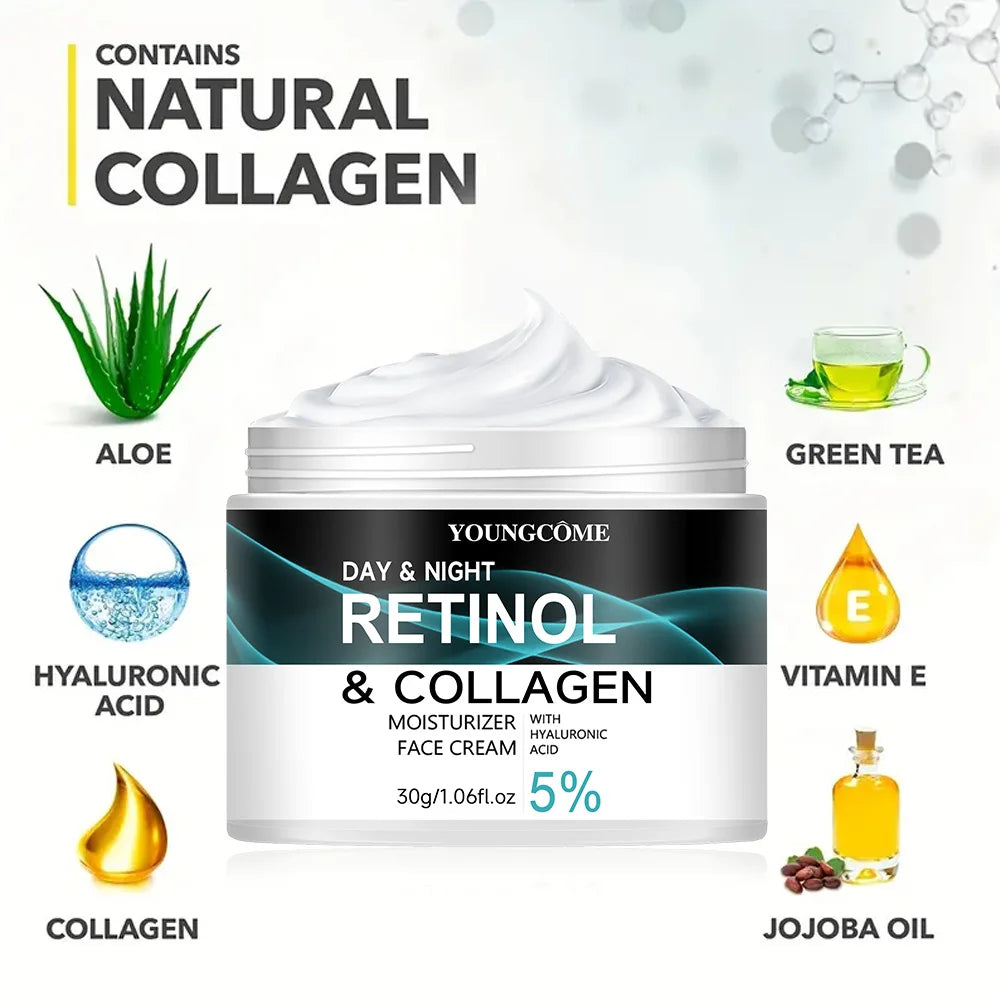✨ YOUNGCOME Retinol Collagen Moisturizing Cream 🔷 – Nourishing Anti-Aging Cream for Skin Elasticity, Brightening & Smooth Texture | كريم يانغكوم بالكولاجين والريتينول – مغذٍ ومرطب لمقاومة الشيخوخة وتحسين