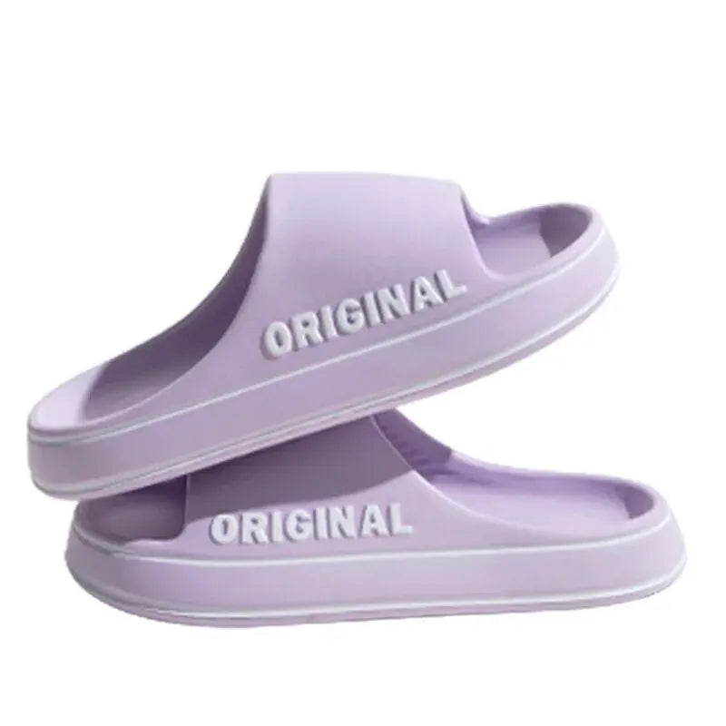 Feslishoet Unisex Letter Slides – Thick Sole Anti-Slip Summer Slippers for Beach & Indoor | شبشب Feslishoet برسومات – نعل سميك ومضاد للانزلاق للرجال والنساء، صيفي للبحر والحمام
