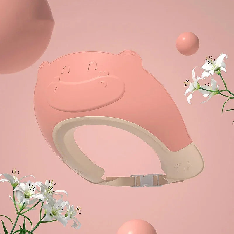 🛁 Adjustable Silicone Shampoo Cap – Baby & Kids Bath Visor with Ear Protection | قبعة شامبو سيليكون قابلة للتعديل – لحماية العينين والأذنين أثناء استحمام الأطفال