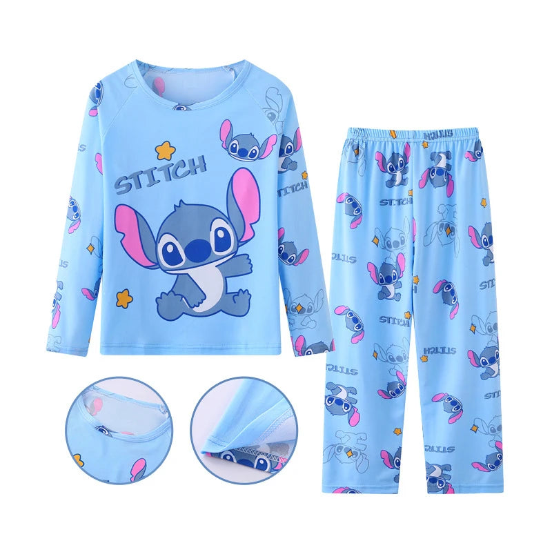 🧸 Kids Stitch Pajama Set – 2-Piece Cute Sleepwear for Boys & Girls | بيجاما أطفال قطعتين برسمة Stitch – مريحة ولطيفة للبنات والأولاد