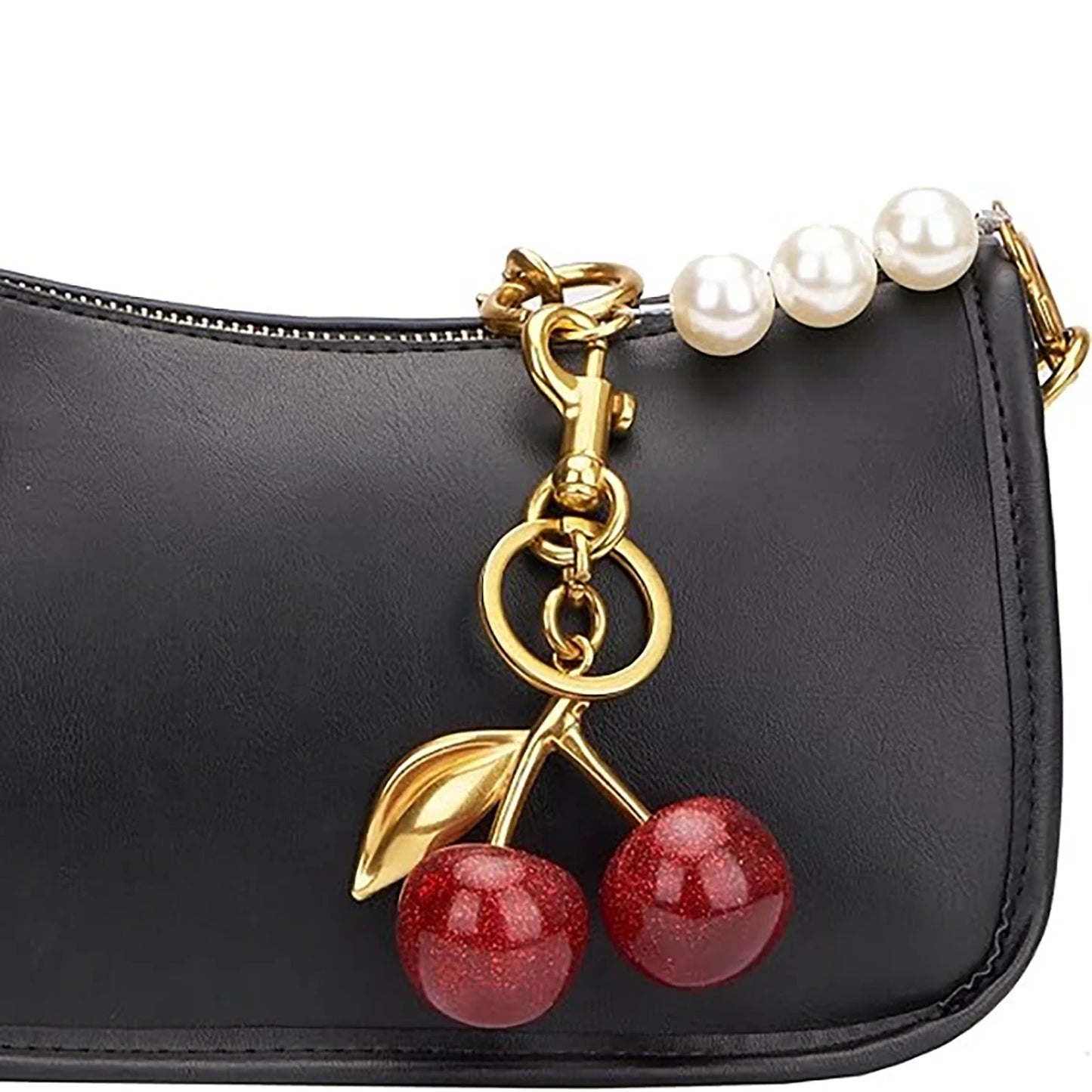✨ Fashion Red Cherry Keychain – Summer Fruit Bag Charm for Women & Men 🔷 ميدالية مفاتيح على شكل كرز أحمر – إكسسوار صيفي أنيق للحقائب والمفاتيح