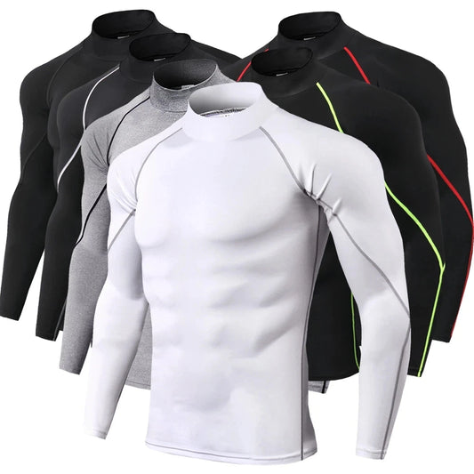 💪 Men’s Long Sleeve Compression Gym Shirt – Quick Dry Fitness Top | تيشيرت رياضي رجالي كم طويل – ضغط للجسم وخامة سريعة الجفاف للتمارين