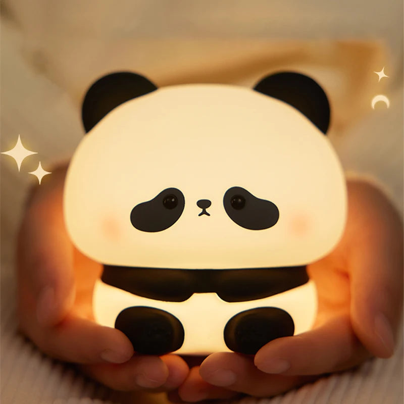 🌟 Animal Shaped LED Night Light 🐼🐰 – Cute Panda & Rabbit USB Rechargeable Lamp for Kids | مصباح ليلي LED على شكل حيوانات – باندا وأرنب لطيف قابل للشحن للأطفال
