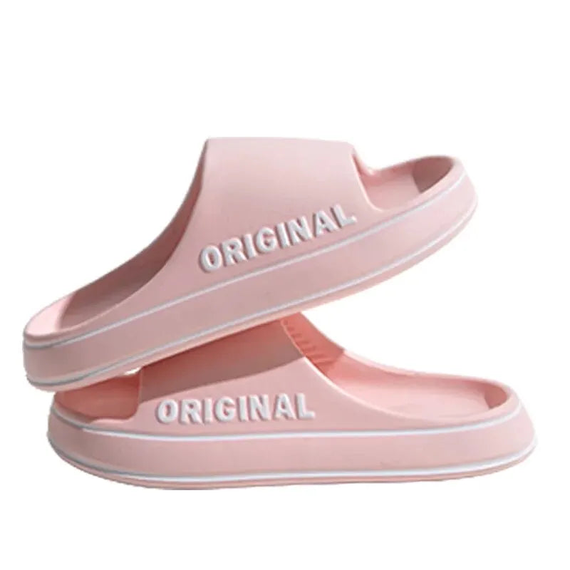 Feslishoet Unisex Letter Slides – Thick Sole Anti-Slip Summer Slippers for Beach & Indoor | شبشب Feslishoet برسومات – نعل سميك ومضاد للانزلاق للرجال والنساء، صيفي للبحر والحمام